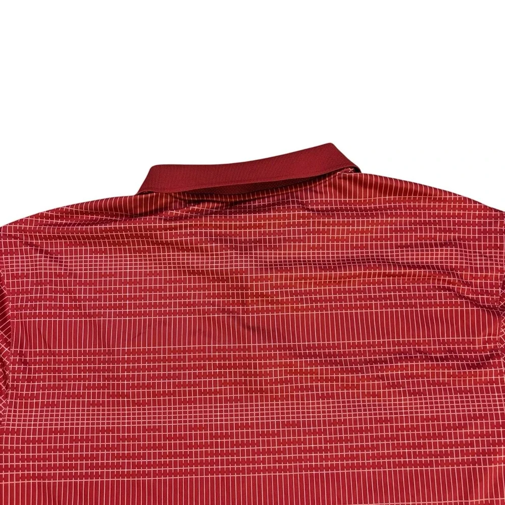 Nike Golf Polo Dri FIT Vapor Red White‎ Mens Small Genesys Invitational